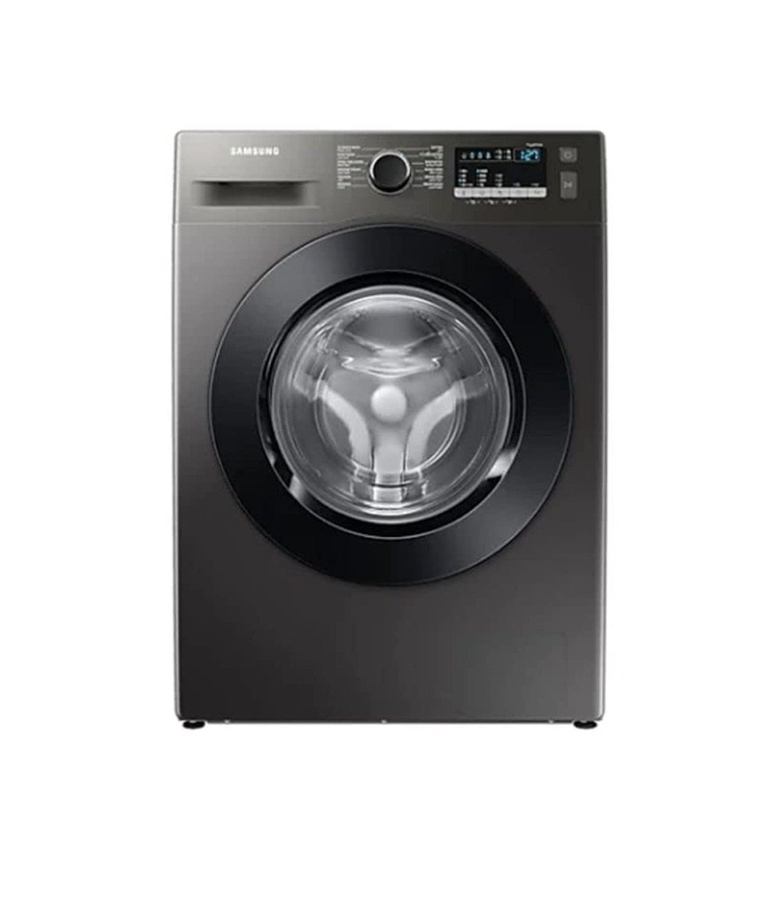 غسالة ملابس اتوماتيك سامسونج، تحميل أمامي، 9 كجم، فضي – WW90T4040CX1AS