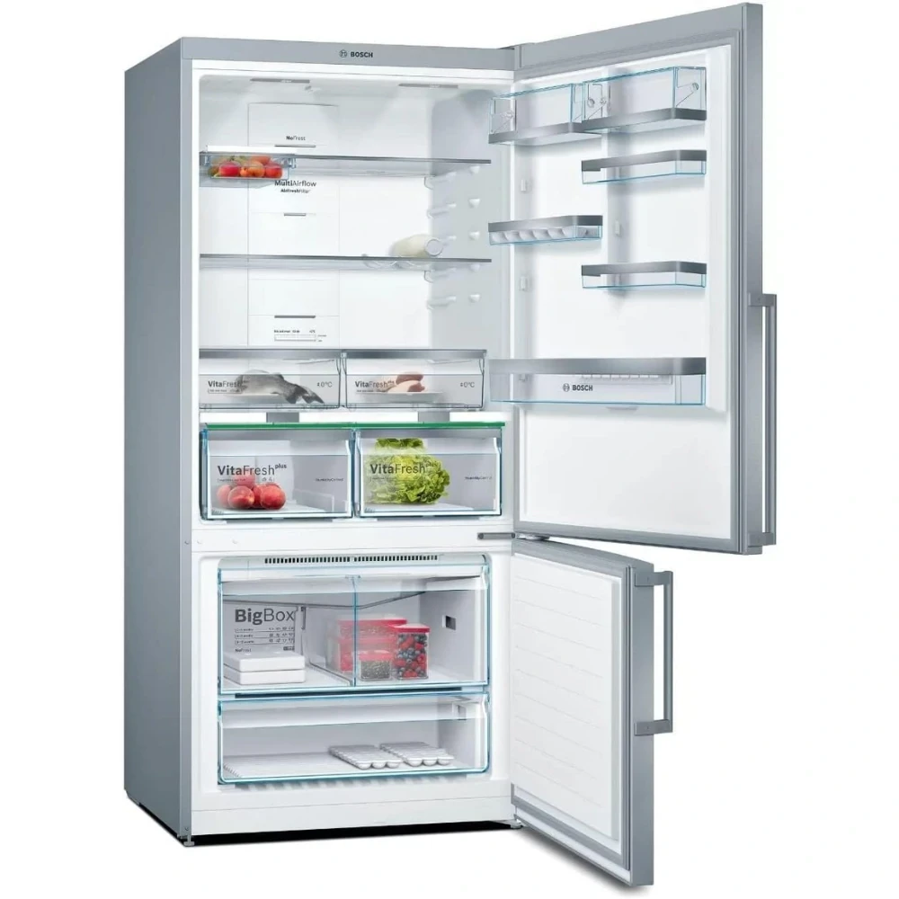 ثلاجه  بوش 631 لتر فريزر سفلى اينوكس تركى KGN86CL3E8