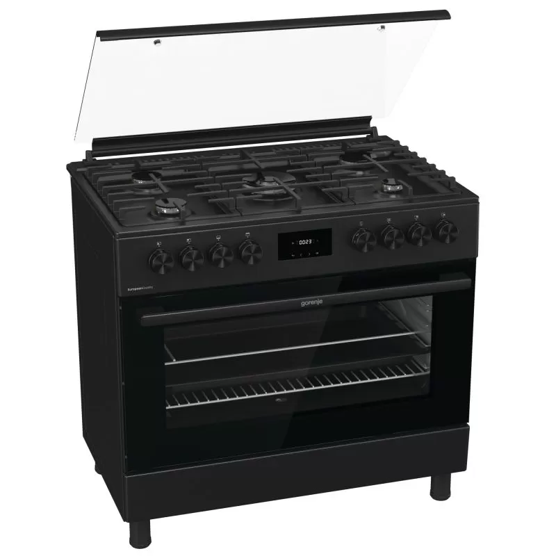 بوتاجاز جورنيا 5 شعلة 90 سم GGI9C20B ديجيتال امان تام , Air Fryer - اسود غير لامع